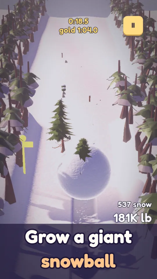 Growing a giant snowball down the slope