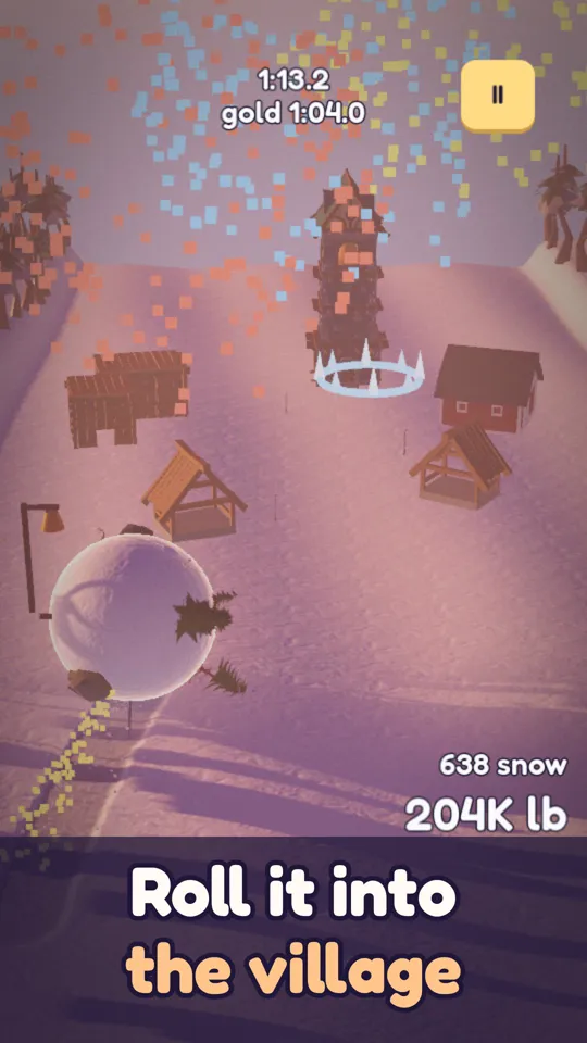 Rolling the snowball into a village