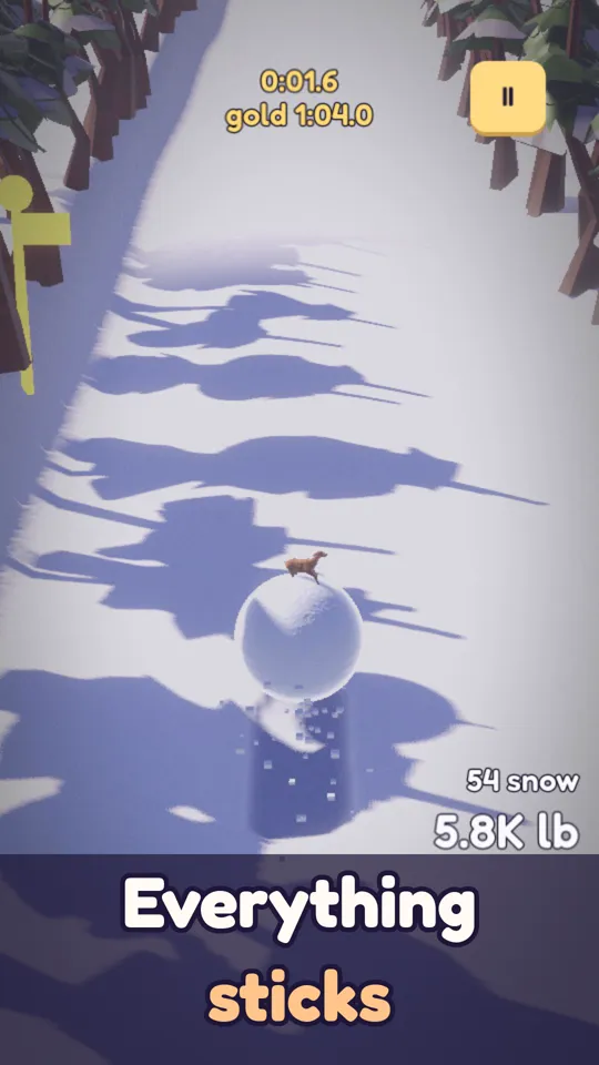 Everything sticks to the snowball