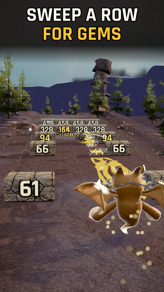 Sweeping a row of numbers for gems