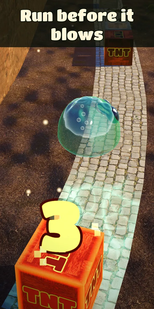 Running before a TNT crate blows