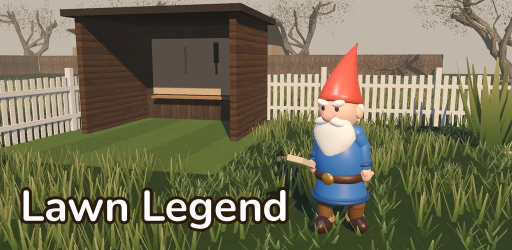 Lawn Legend: a garden gnome in a yard of long grass