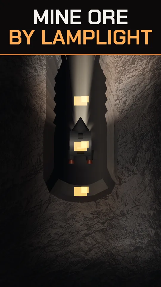 Mining ore by lamplight