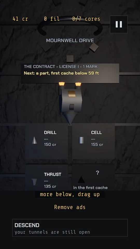 The contract board between dives
